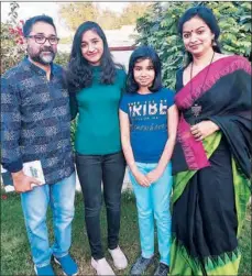  ??  ?? Prajeeth with his family