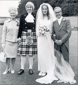  ??  ?? Top: Martin wrote Puppet On A String with which Sandie Shaw won the Eurovision Song Contest Above: The songwriter and his parents at his marriage to Jan Oley at the aptly-named St Andrew’s Church at Cheam, Surrey