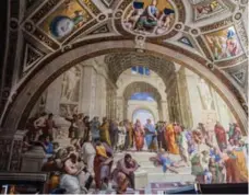  ??  ?? A highlight of the Vatican Museum is the The School of Athens, a fresco painted in 1510 by Raphael for Pope Julius II.