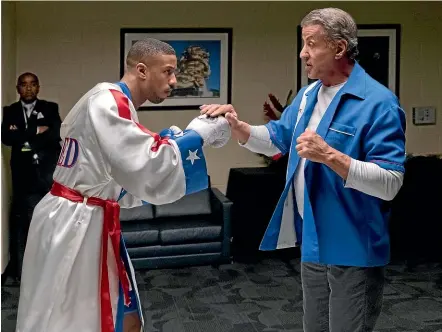  ?? Creed II. AP ?? Michael B Jordan and Sylvester Stallone once again make an effective team in