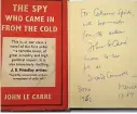  ?? ?? Signed John Le Carre book, sold at £600