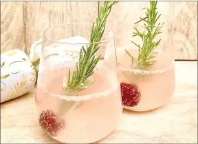  ?? ?? With just grapefruit, lemonade, cherries and rosemary, you can make this mocktail.