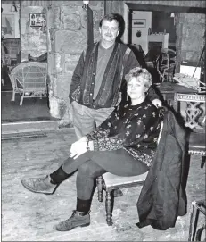  ?? 01_B44twe01 ?? Fred and Liz Wood in the lounge of their extensivel­y flood damaged Glenisle Hotel which surveyors estimate will cost near to £400,000 to rectify.