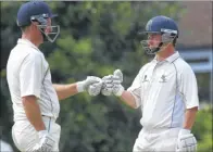  ?? Picture: Tony Flashman FM4815241 ?? Harbledown duo Jonathan Showler, left, and Jago Pearson added 109 against Leeds & Broomfield.