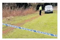  ??  ?? CRIME SCENE Police taped off part of Ladywell Park