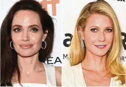  ??  ?? An avalanche of allegation­s poured out on Oct 10 against Weinstein in on-the-record reports that detailed claims of sexual abuse. It included testimonie­s from Jolie (left) and Paltrow. — AP