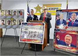  ?? NICK GRAHAM / STAFF ?? Butler County Sheriff Richard Jones speaks about the U.S. southern border crisis during a press conference on March 29.