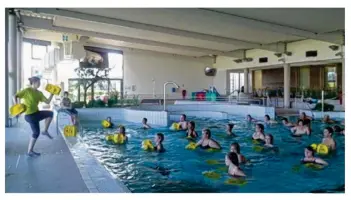  ??  ?? Le personnel de Viméo vous attend pour la reprise de ses activités, notamment l’aquagym (photos d’archives)