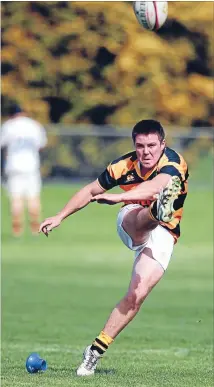  ?? Photo: ANDY JACKSON/FAIRFAX NZ ?? On target: Rick McKenna kicked five penalties for the Taranaki developmen­t side in their narrow loss to Waikato.