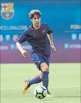  ?? FOTO: P.MORATA ?? Sergi Rosanas, internacio­nal Sub-17, tiene a Alves y Sergi Roberto como referentes