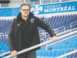  ?? PIERRE OBENDRAUF ?? “It's been tough,” Montreal Impact president Kevin Gilmore says of the COVID-19 pandemic. “I've got two families. My personal family and my profession­al family.”