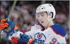  ??  ?? In the midst of a difficult season for his team, Edmonton Oilers centre Ryan Nugent-Hopkins has managed to keep playing at a high level.