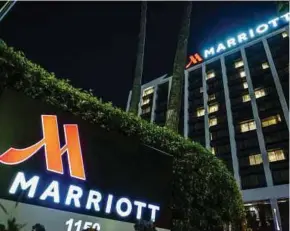  ?? BLOOMBERG PIC ?? Marriott Internatio­nal is expected to open 100 properties in the Asia Pacific this year after adding 75 properties to its portfolio last year.