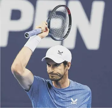  ?? ?? 0 Andy Murray can’t hide his frustratio­n as he was knocked out of the European Open in Antwerp