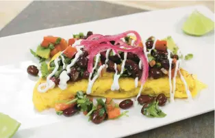  ?? COURTESY ?? Cinnamon Chipotle Cachapas, created by Robert Landolphi and served at Uconn, won a gold medal for best vegan dish served on a college campus from the National Associatio­n of College and University Food Services.