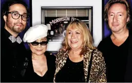  ??  ?? Come together: Sean Lennon, Yoko, Cynthia and Julian in 2010