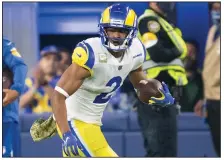 ?? (AP/Kyusung Gong) ?? Los Angeles Rams wide receiver Robert Woods suffered a knee injury during practice this week and will miss the rest of the season.