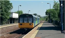  ??  ?? One of the first Privatisat­ion-era liveries worn by ‘Pacers’ was Northern Spirit’s turquoise and green, here modelled by No. 142066 as it calls at Haydon Bridge with a Newcastle-Carlisle service on July 13, 2003.