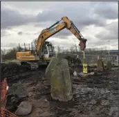  ??  ?? The stones were removed from Sighthill Park as part of the area’s £250m regenerati­on