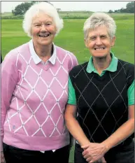  ??  ?? Club captain Barbara Down and Janet Chapman – Ovenden Pairs winners