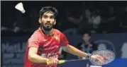  ?? AP ?? K Srikanth during his Indonesia Open Superserie­s Premier semifinal against Korea's Son Wanho in Jakarta on Saturday.