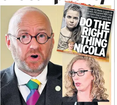  ??  ?? MINISTERS Patrick Harvie and Lorna Slater are poised to join the Scottish Government. Top, Record story