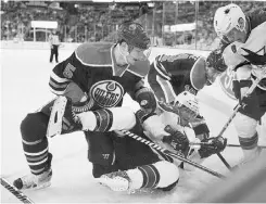  ?? SHAUGHN BUTTS/ EDMONTON JOURNAL ?? Ladislav Smid, left, has proved valuable on the blue-line.