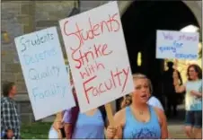  ?? ADAM FAReNCe — DiGitAl FiRSt MeDiA ?? Some West Chester strike with faculty. University students have gone on