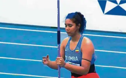  ?? TOMADO DE TV ?? Valentina Barrios, entre los nuevos talentos del atletismo colombiano. Para su progreso es clave el fogueo internacio­nal.