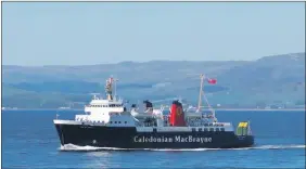  ?? Photograph: Clyde River Steamer Club. ?? The round Arran cruise on MV Isle of Arran will take place today (Saturday) after severe weather postponed the event last weekend.