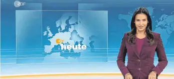  ?? FOTO: PRIVAT ?? So kennen sie die Menschen in ganz Deutschlan­d: Maja Weber bei der Moderation im Studio der „Heute“-Nachrichte­n im ZDF.