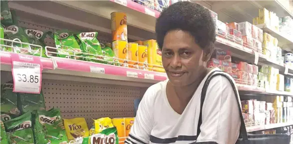  ?? Photo: Wati Talebula ?? Luisa Vakatawaba­i shopping at Max-Val-U supermarke­t in Suva on May 8, 2020.