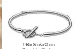  ??  ?? T-Bar Snake Chain Bracelet in Sterling Silver Dhs345