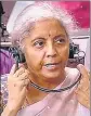  ??  ?? Finance minister Nirmala Sitharaman.