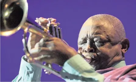  ??  ?? HUGH Masekela, who wrote several renowned anti-apartheid songs, was among the first breed of internatio­nally acclaimed South African jazz artists.