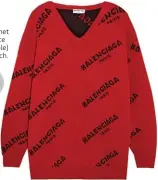  ??  ?? Balenciaga wool-blend sweater, US$885 (S$1,224), from www.net-a-porter.com.
