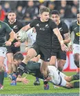  ?? AFP ?? The All Blacks play the Springboks in the 2019 Rugby Championsh­ip.