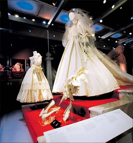  ?? CINCINNATI MUSEUM CENTER ?? Princess Diana’s wedding dress is featured in an exhibit at the Cincinnati Museum Center.