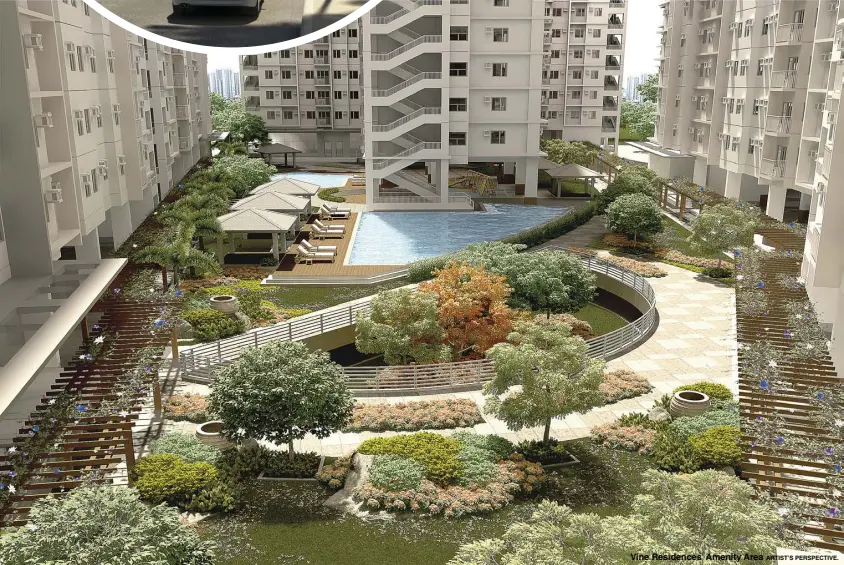  ??  ?? Vine Residences’ Amenity Area