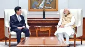  ?? ?? Foxconn’s Chairman Young Liu with PM Narendra Modi