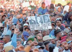  ?? 1995 PHOTO BY TIM SLOAN/AFP VIA GETTY IMAGES ?? The march’s goal wasn’t to change America, says Kokayi Nosakhere, who attended when he was a 21-year-old student. “The goal was to change us.”