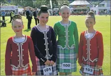  ??  ?? Above: Some of the 7-11-year-old Highland dancers.