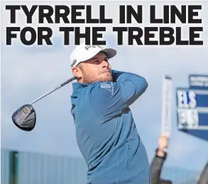  ??  ?? GOLD TY: Tyrrell Hatton is one shot clear of the field after shooting a 66 at St Andrews yesterday