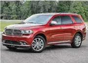  ??  ?? The six-cylinder Durango with RWD promises 19 mpg in the city and 26 mpg on the highway for a combined 21 mpg.