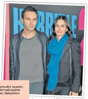  ?? PHOTO: SHUTTERSTO­CK ?? Courteney Cox and Johnny McDaid have been together since January 2014