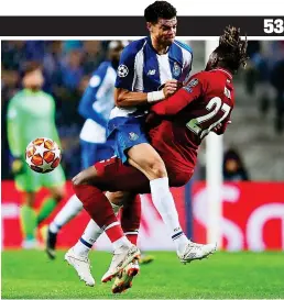  ?? GETTY IMAGES ?? Mixed return: Origi challenged by Porto’s Pepe