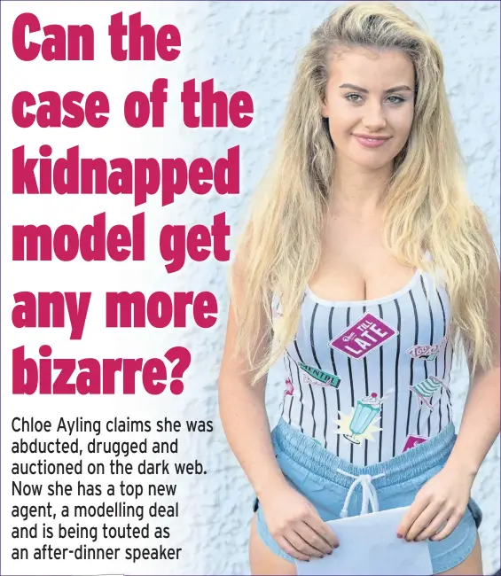  ??  ?? HAPPY: Chloe Ayling looking relaxed after her ordeal. Inset left, with Conor Keyes and their son Ashton