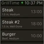  ??  ?? Multiple meats are easy: GrillTime keeps an eye on each individual timing.