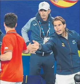  ?? FOTO: EFE ?? Rafa Nadal y Roberto Bautista, en el duelo contra Australia en la ATP Cup