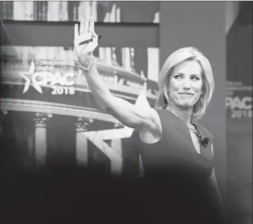  ?? Chip Somodevill­a Getty Images ?? LAURA INGRAHAM, shown in February, is expected to return to her Fox News show “The Ingraham Angle” after vacationin­g with her children. More than a dozen sponsors have pulled ads from her show.